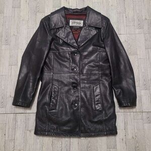 Women’s Wilson's Leather Pelle Studio Thinsulate  Black Blazer Coat Size S